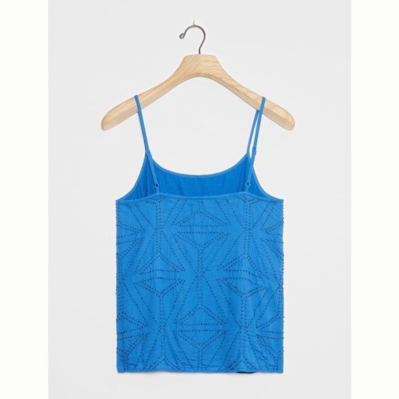 Anthropologie Gabriela Beaded Cami Bl-nk Blank London Medium Blue - Picture 3 of 9